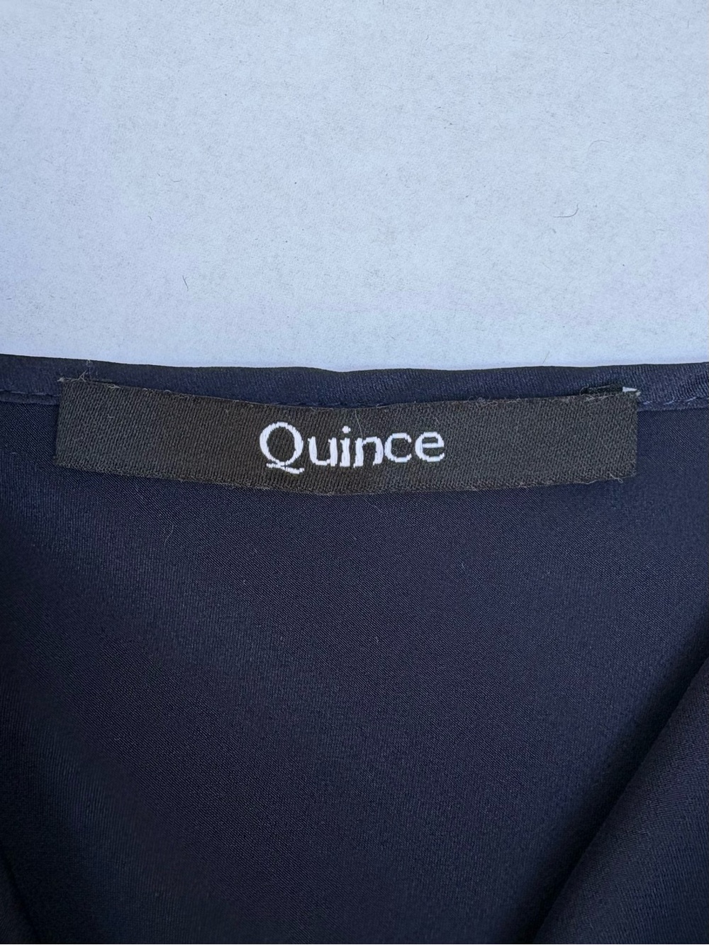 Quince Silk Navy Midi Slip Dress - Picture 3 of 9